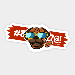 Middle Finger Funny Emoji Dog Sticker